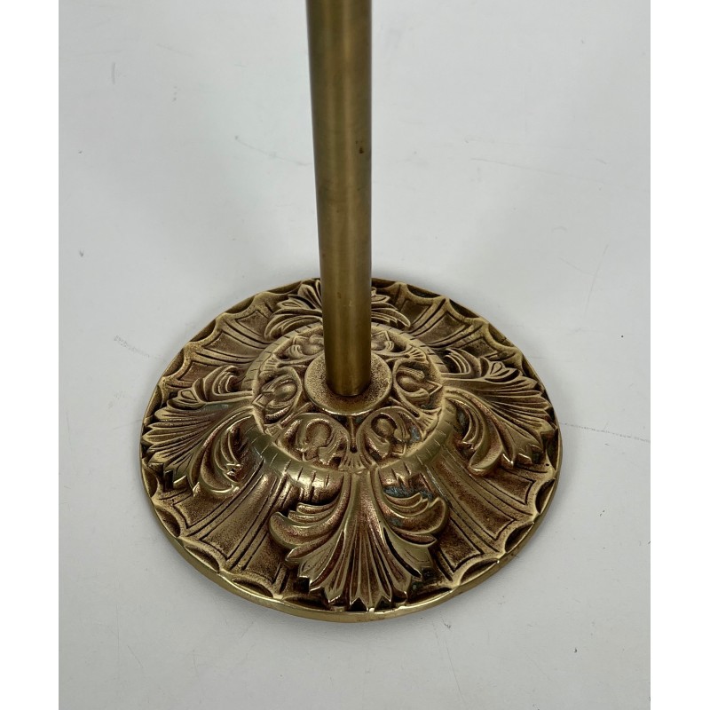 Nécessaire de Feu de Style Néoclassique en Laiton aux Fleurs de Lys, Travail Français, Vers 1970