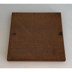 Petit Miroir Décoratif Orné d'Éléments en Résine Imitant la Pierre, Travail Français, Vers 1970