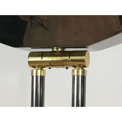 Gun Metal and Brass Floor Lamp, French Work, circa 1970 | Maison BARROIS