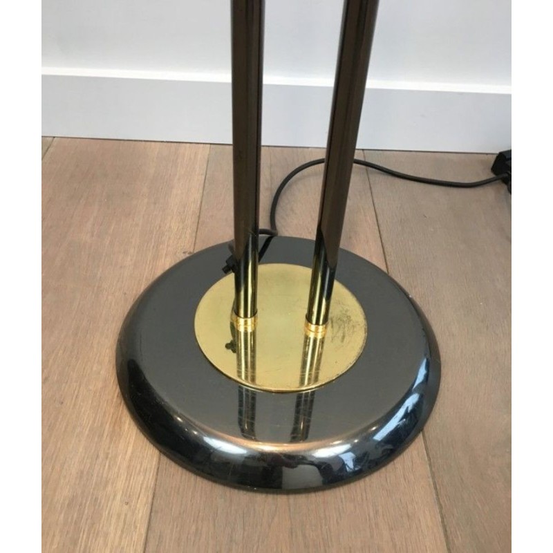 Lampadaire Patine Canon de Fusil et Laiton, Travail Français, vers 1970 | Maison BARROIS