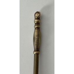 Nécessaire de Feu de Style Néoclassique en Laiton aux Fleurs de Lys, Travail Français, Vers 1970