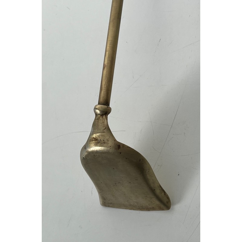 Nécessaire de Feu de Style Néoclassique en Laiton aux Fleurs de Lys, Travail Français, Vers 1970