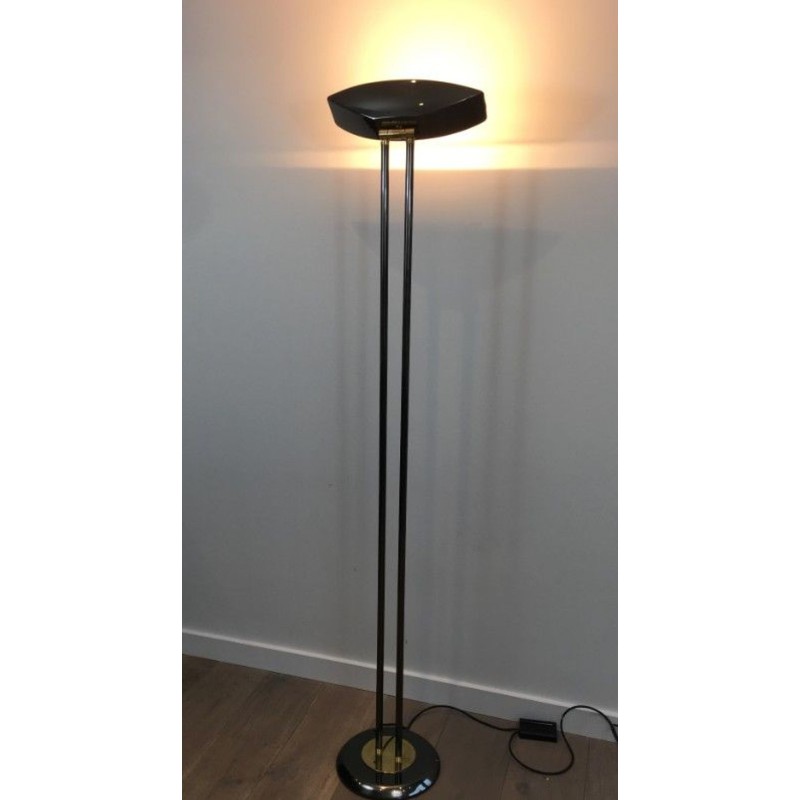 Lampadaire Patine Canon de Fusil et Laiton, Travail Français, vers 1970 | Maison BARROIS