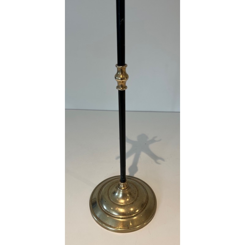 Nécessaire de Feu en Laiton et Métal Laqué Noir, Travail Français, Vers 1970