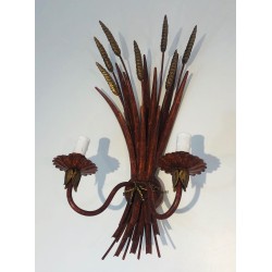 Applique Epis de Blé Rouge et Dorée