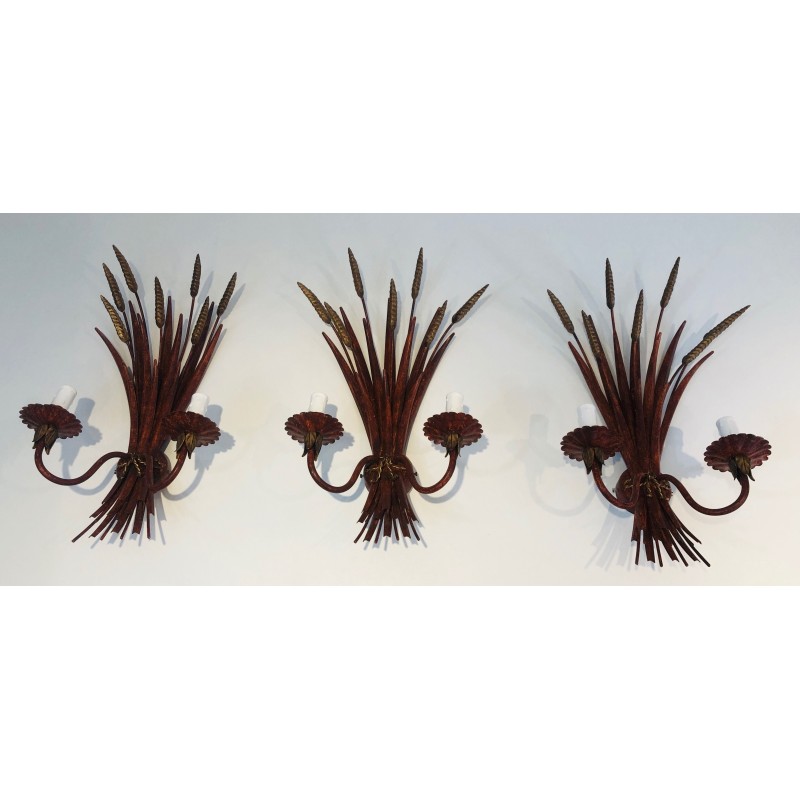 Applique Epis de Blé Rouge et Dorée