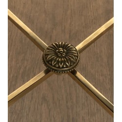 Table Basse Tripartite en Laiton et Miroirs Églomisés de la Maison Baguès, Travail Français, Vers 1940