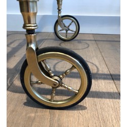 Neoclassical Brass Drinks Trolley with Removable Trays by Maison Baguès, French Work, Circa 1940