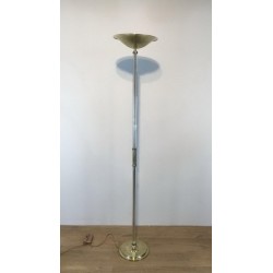 Beau Lampadaire de parquet en Laiton et Plexiglass