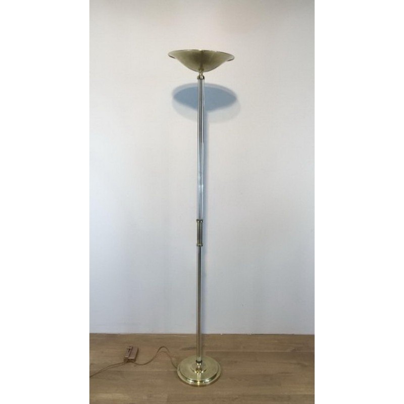 Nice Brass and lucite Floor Lamp