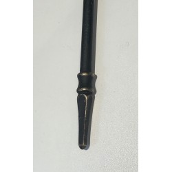 Neoclassical Style Brass and Black Lacquer Fireplace Tool Set, French Work, Circa 1970