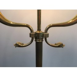 Lampadaire de Parquet en Laiton. Maison Jansen