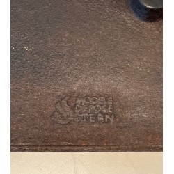 Plaque de Cheminée Moderniste en Fonte Représentant une Chouette, Signée, Travail Français, Vers 1970