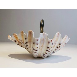 Silvered Metal and Shell Swan Vide-Poche, Attributed to Maison Jansen, French Work, Circa 1940