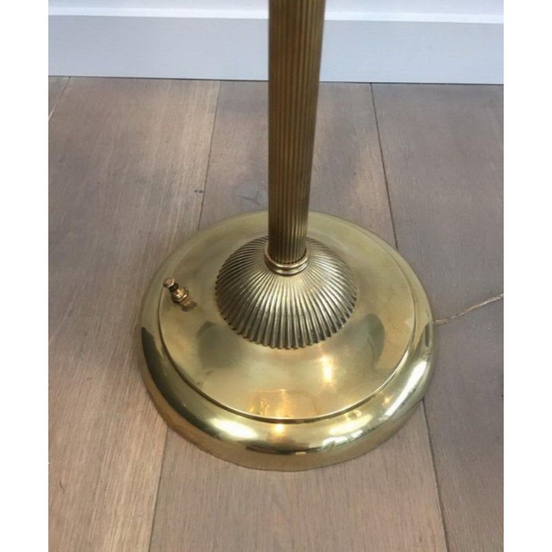 Lampadaire de Parquet en Laiton. Maison Jansen