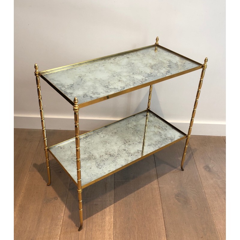 Bout de Canapé en Laiton façon Faux-Bambou de la Maison Bagués