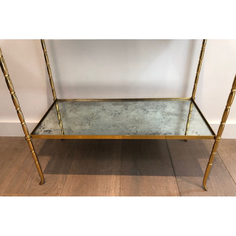 Bout de Canapé en Laiton façon Faux-Bambou de la Maison Bagués