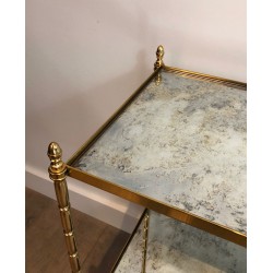 Bout de Canapé en Laiton façon Faux-Bambou de la Maison Bagués