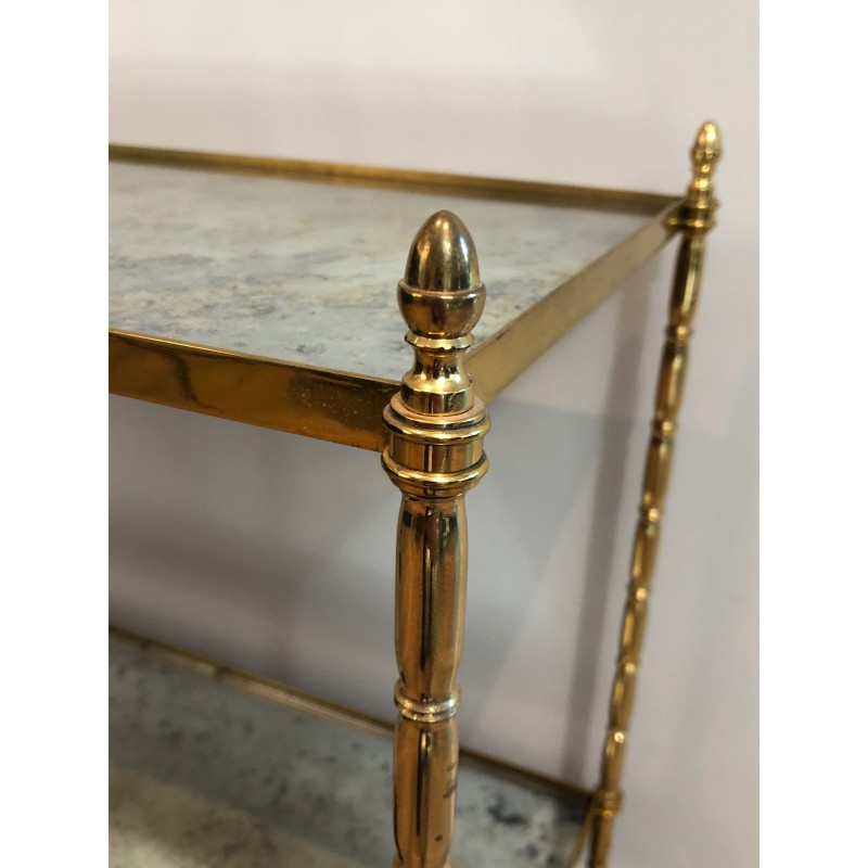 Bout de Canapé en Laiton façon Faux-Bambou de la Maison Bagués