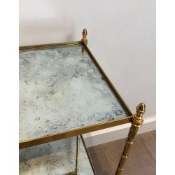 Bout de Canapé en Laiton façon Faux-Bambou de la Maison Bagués