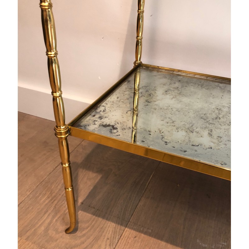 Bout de Canapé en Laiton façon Faux-Bambou de la Maison Bagués