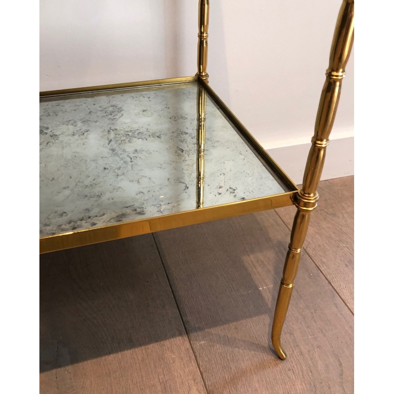 Bout de Canapé en Laiton façon Faux-Bambou de la Maison Bagués