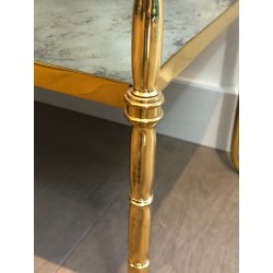 Bout de Canapé en Laiton façon Faux-Bambou de la Maison Bagués