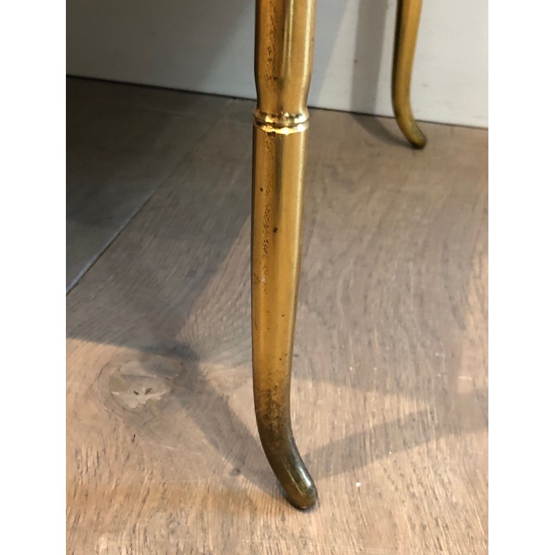 Bout de Canapé en Laiton façon Faux-Bambou de la Maison Bagués