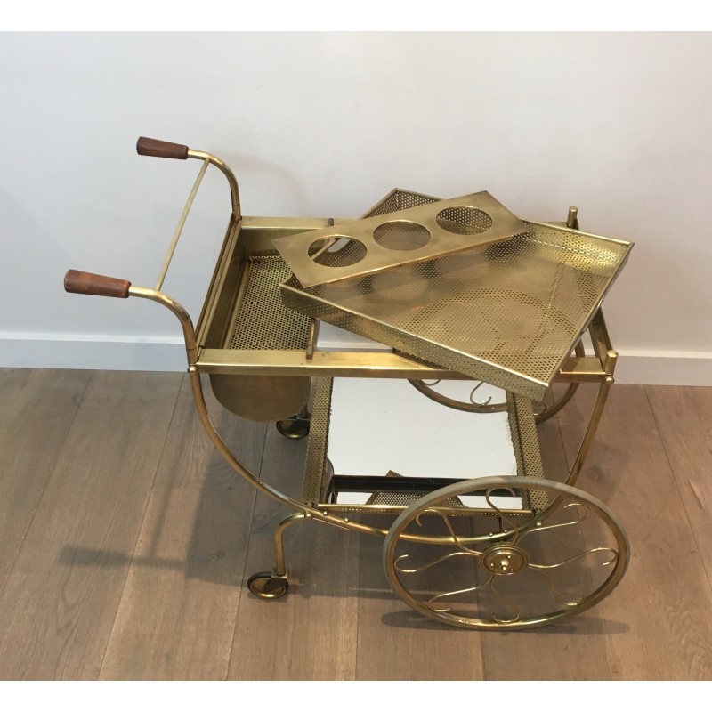 Design Brass Drinks Trolley by Josef Frank for Svenskt Tenn, Swedish Work, Circa 1950