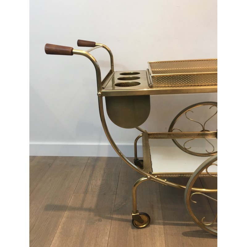 Design Brass Drinks Trolley by Josef Frank for Svenskt Tenn, Swedish Work, Circa 1950