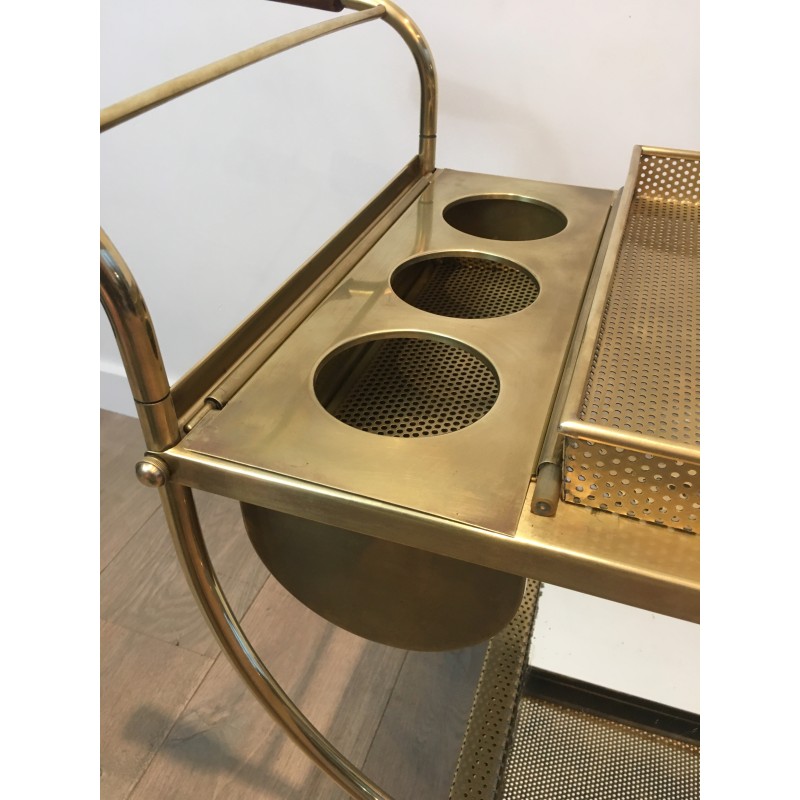 Design Brass Drinks Trolley by Josef Frank for Svenskt Tenn, Swedish Work, Circa 1950