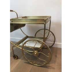 Design Brass Drinks Trolley by Josef Frank for Svenskt Tenn, Swedish Work, Circa 1950