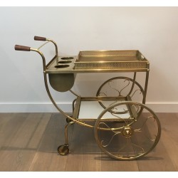 Design Brass Drinks Trolley by Josef Frank for Svenskt Tenn, Swedish Work, Circa 1950