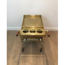 Design Brass Drinks Trolley by Josef Frank for Svenskt Tenn, Swedish Work, Circa 1950