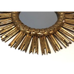 Gilt Wood Sunburst Mirror, French Work, Circa 1970