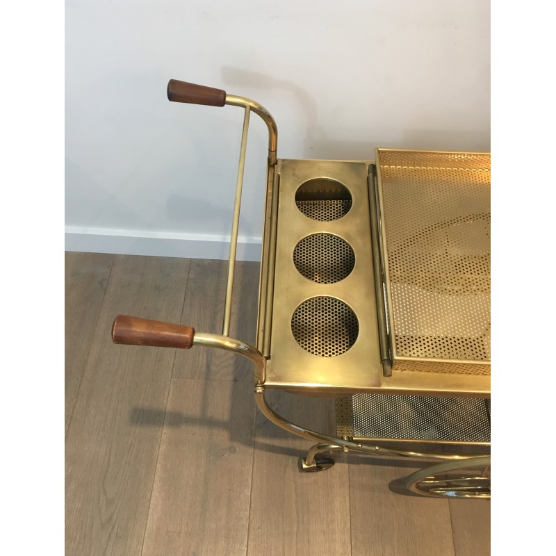 Design Brass Drinks Trolley by Josef Frank for Svenskt Tenn, Swedish Work, Circa 1950