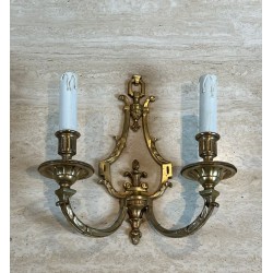 Pair of Louis the 16th Style Bronze Wall Lights by Lucien Gau