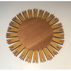 Gilt Wood Sunburst Mirror, French Work, Circa 1970