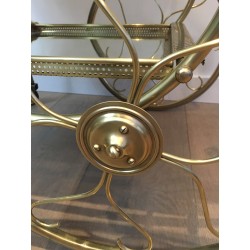 Design Brass Drinks Trolley by Josef Frank for Svenskt Tenn, Swedish Work, Circa 1950