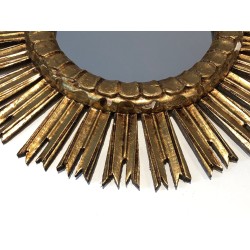 Gilt Wood Sunburst Mirror, French Work, Circa 1970