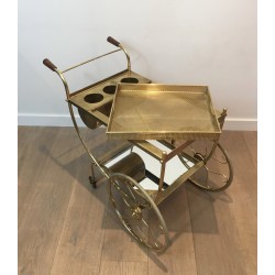 Design Brass Drinks Trolley by Josef Frank for Svenskt Tenn, Swedish Work, Circa 1950
