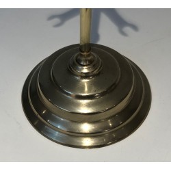 Neoclassical Brass Fireplace Tool Set, French Work, Circa 1970