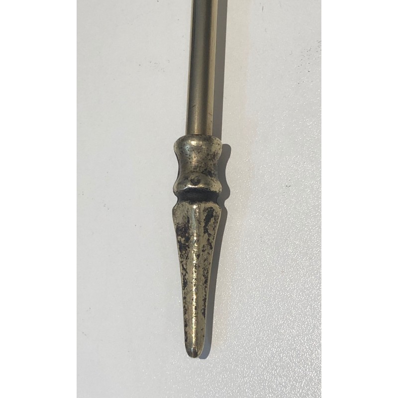 Neoclassical Brass Fireplace Tool Set, French Work, Circa 1970