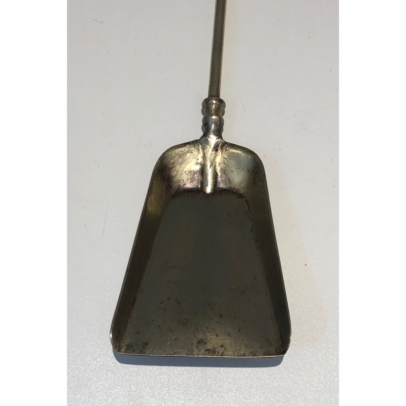 Nécessaire de Feu en Laiton de Style Néoclassique, Travail Français, Vers 1970