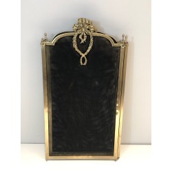 Louis the 16th Style Brass and Grilling Fireplace Screen