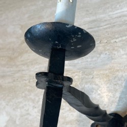 Pair of Gothic Style Wrought Iron Wall Lights