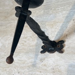 Pair of Gothic Style Wrought Iron Wall Lights