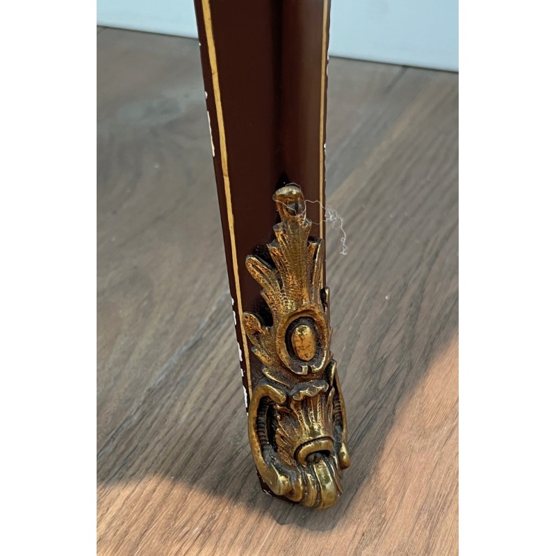 Petite Commode Laquée à Décors Chinoisants et Montures en Bronze, dans le Goût de la Maison Jansen, Vers 1940