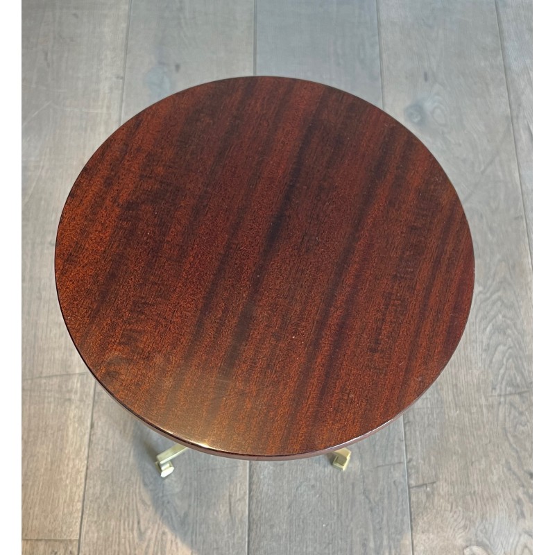 Guéridon en Laiton et Acajou de la Maison Jansen