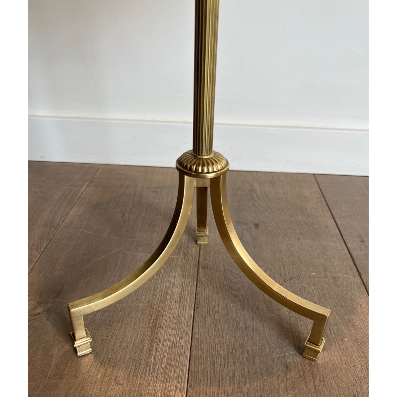 Neoclassical Brass and Mahogany Tripod Guéridon, Maison Jansen, Circa 1940